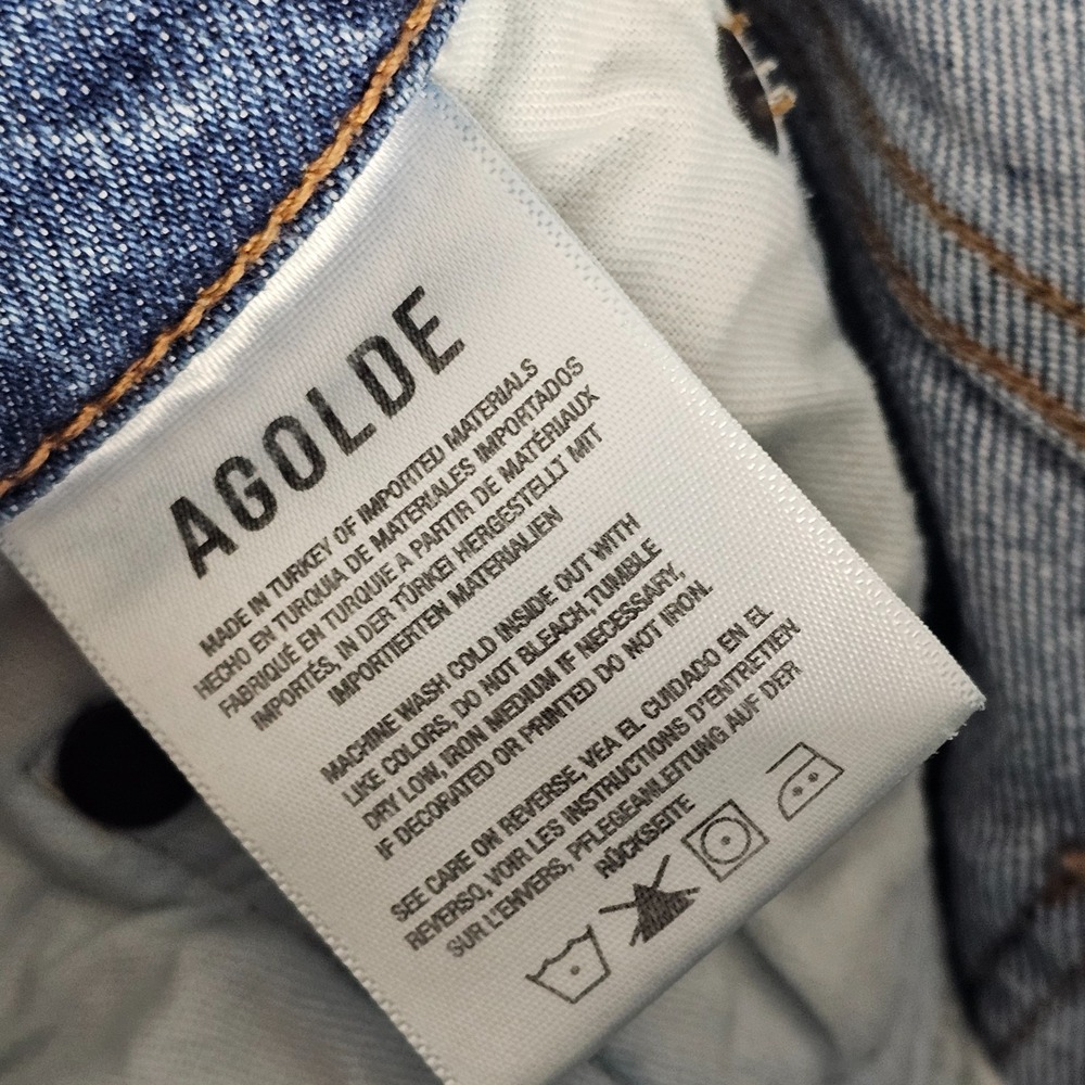 Agolde Harper Jeans Womens 23 Denim Americana Streetwear Straight Leg A9153-1554 - Picture 7 of 9